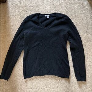 Charter Club Black V-Neck Women's Sweater